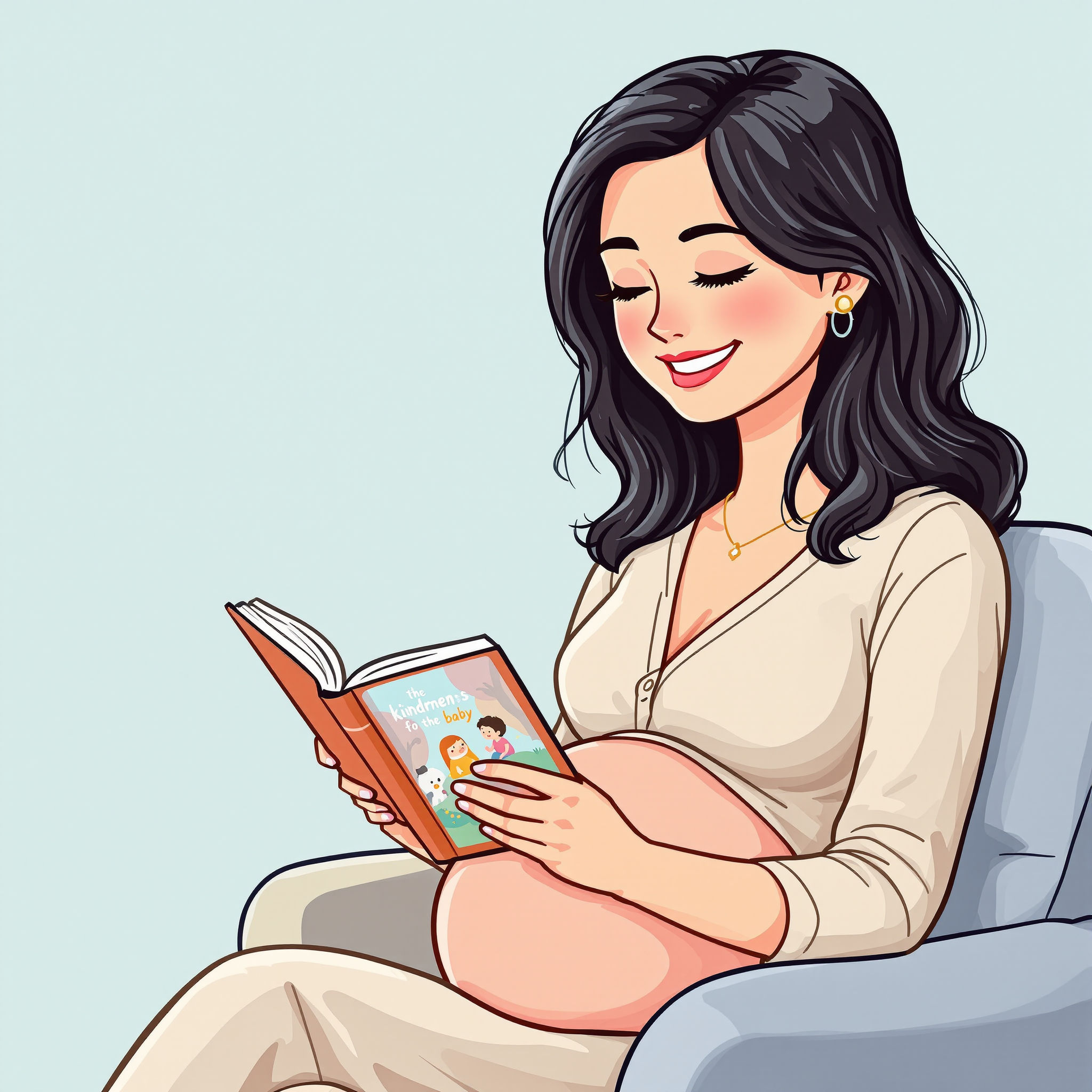 Editorial illustration representing parents reading and preparing